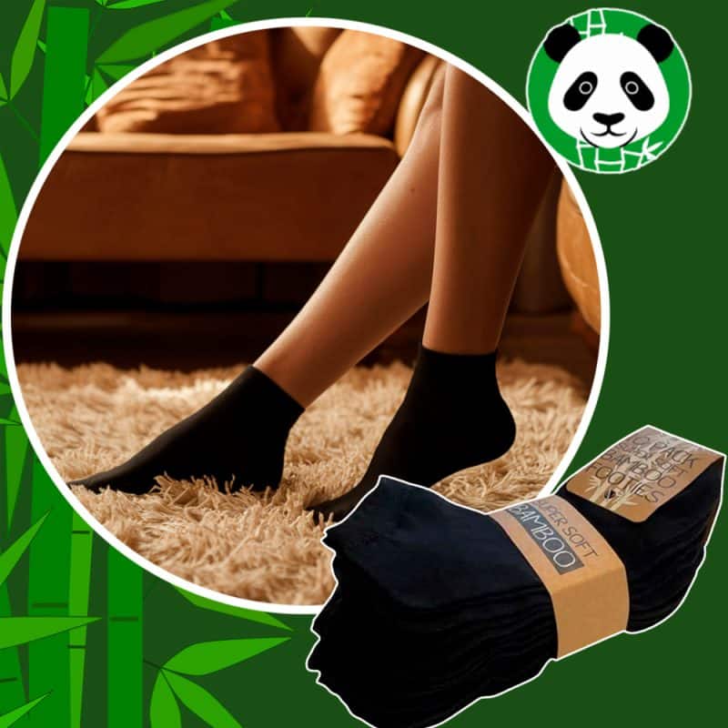 Bambus Ankelstrømper 10 par (sort)