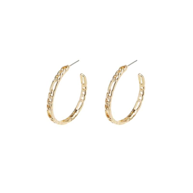 Øreringe, guldfarvet smukt udformet