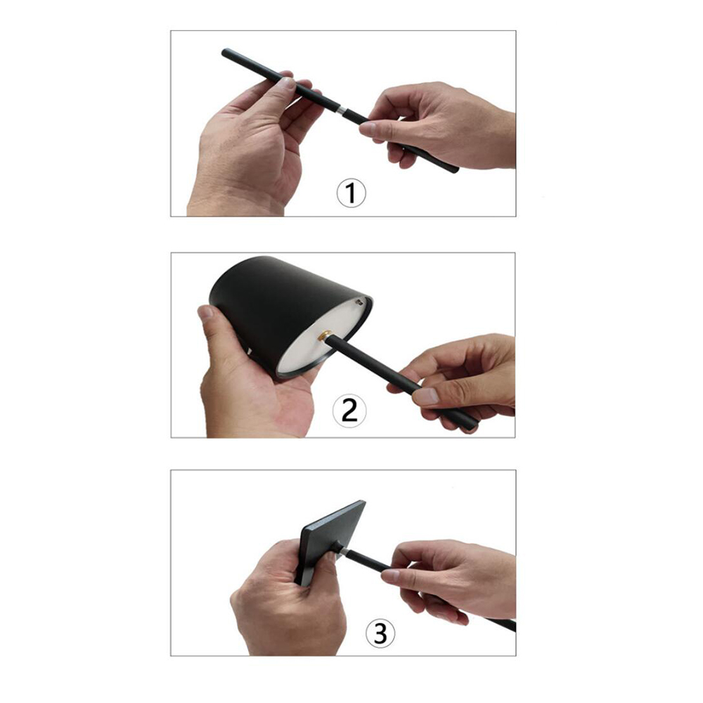 LED Bordlampe med touch og genopladelig funktion - Billede 5