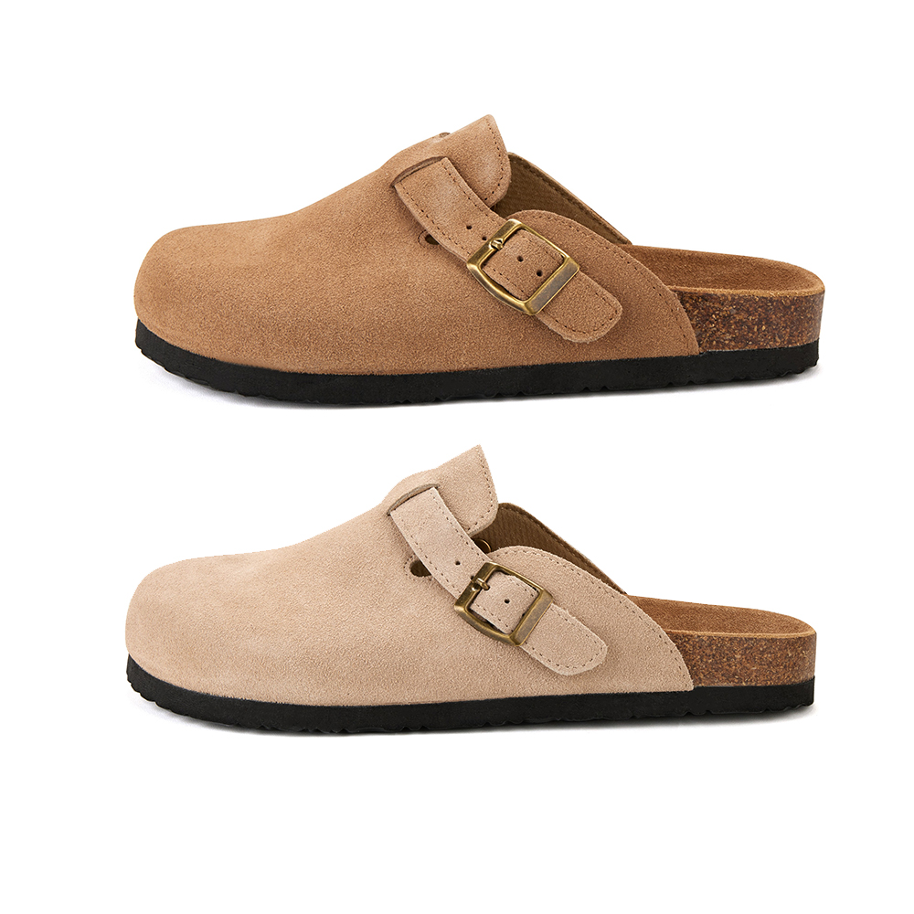 Komfort og stil i ét – Klassiske kork-sandaler med lukket tå - Billede 3