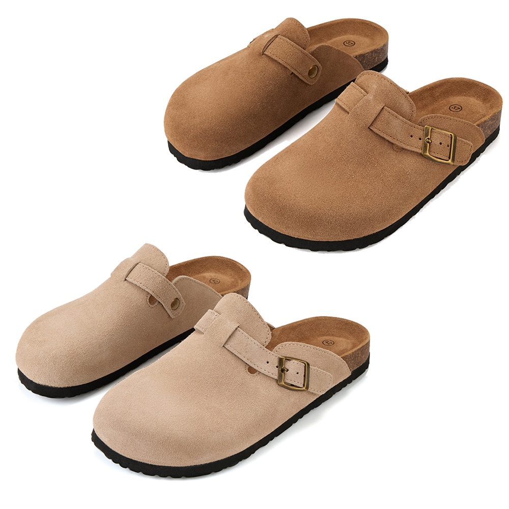 Komfort og stil i ét – Klassiske kork-sandaler med lukket tå - Billede 5