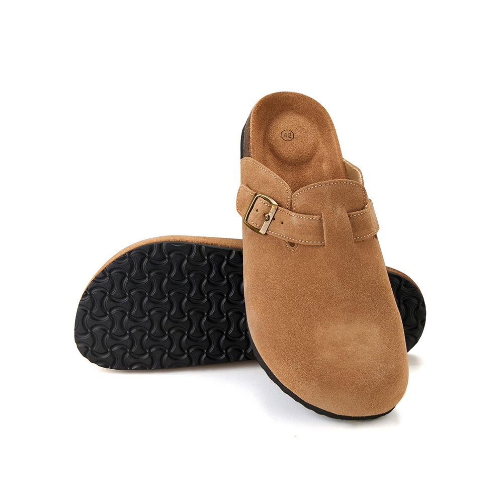 Komfort og stil i ét – Klassiske kork-sandaler med lukket tå - Billede 6