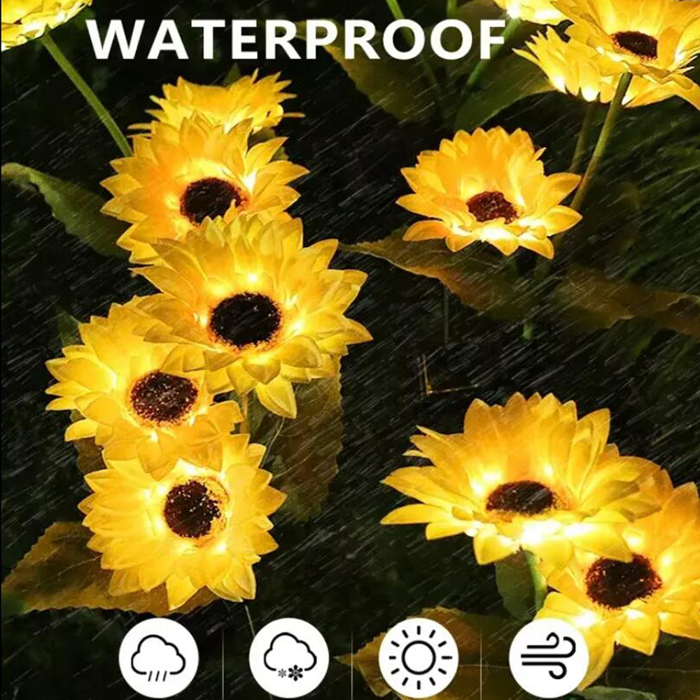 Solcelle lamper til haven - 1 blomst - 78 cm - Billede 3