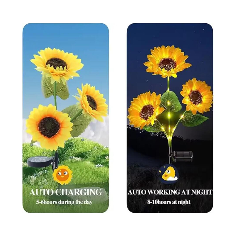 Solcelle lamper til haven - 1 blomst - 78 cm - Billede 4