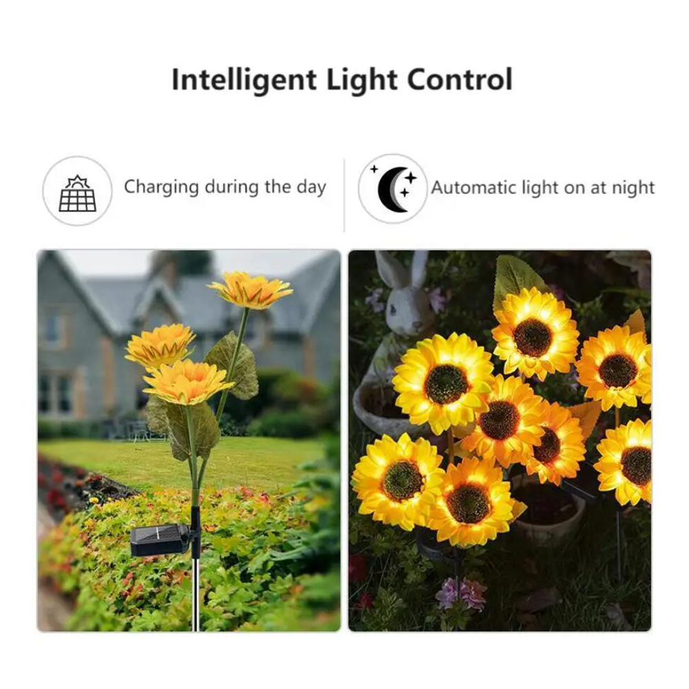 Solcelle lamper til haven - 1 blomst - 78 cm - Billede 5