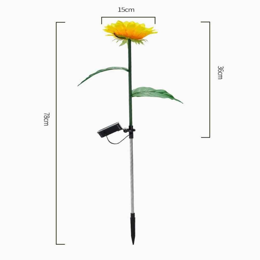 Solcelle lamper til haven - 1 blomst - 78 cm - Billede 7